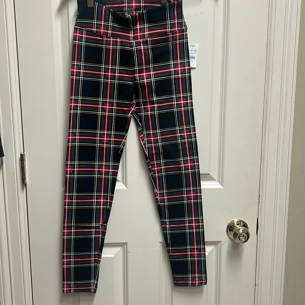 J Crew Plaid Holiday Legging Size XS